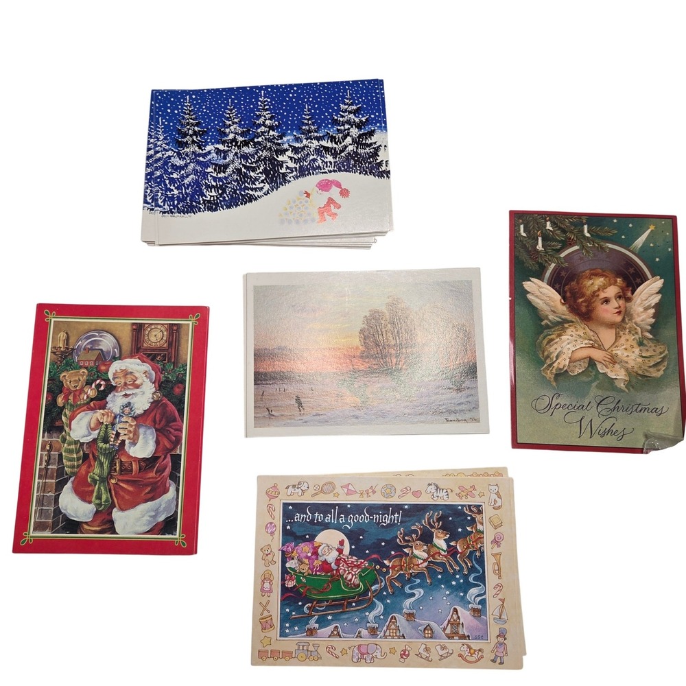 Vintage Christmas Postcards (over 50 qty) Assorted Scenes Holiday Greetings